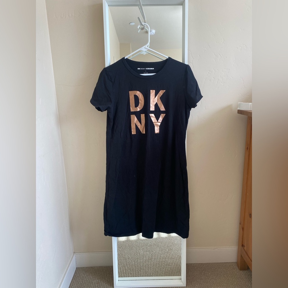 DKNY shirt dress black